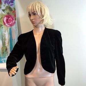 Cullinane sz 6 open front velvet jacket [VINTAGE]